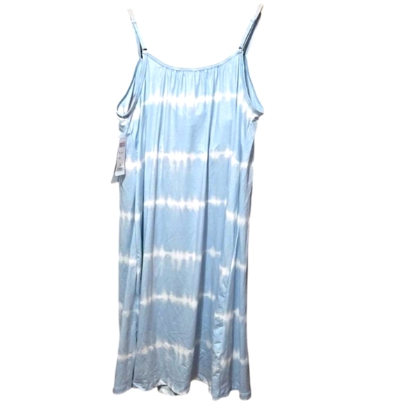 32 Degrees Tahoe Blue Cool Flowy Mini Bra Dress Adj Straps Stretchy NWT Sz XL - Picture 6 of 12